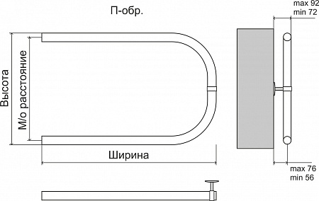 Эконом П-обр AISI 32х2 500х500 Полотенцесушитель  TERMINUS Ульяновск - фото 3