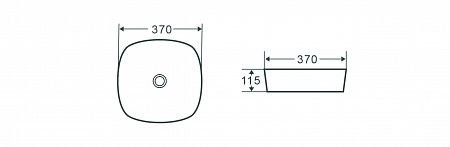 Раковина накладная Terminus Классик 370х370х115 Ульяновск - фото 3