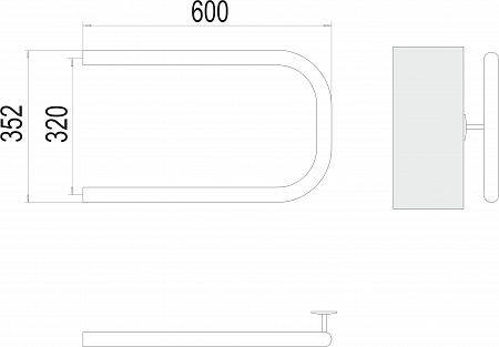 П-обр AISI 32х2 320х600 Полотенцесушитель  TERMINUS Ульяновск - фото 3