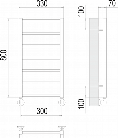 Контур П7 300х800 Полотенцесушитель  TERMINUS Ульяновск - фото 3