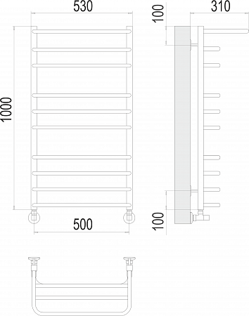 Арктур П10 500х1000 Полотенцесушитель  TERMINUS Ульяновск - фото 3