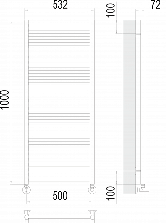 Аврора П20 500х1000 Полотенцесушитель  TERMINUS Ульяновск - фото 3