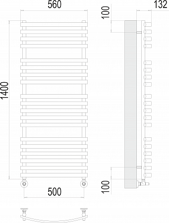 Капри П19 500х1400 Полотенцесушитель  TERMINUS Ульяновск - фото 3