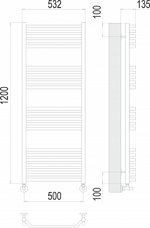 Виктория П22 500х1200 Полотенцесушитель  TERMINUS Ульяновск - фото 3