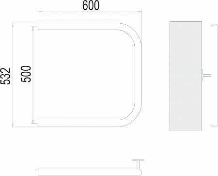П-обр AISI 32х2 500х600 Полотенцесушитель  TERMINUS Ульяновск - фото 3