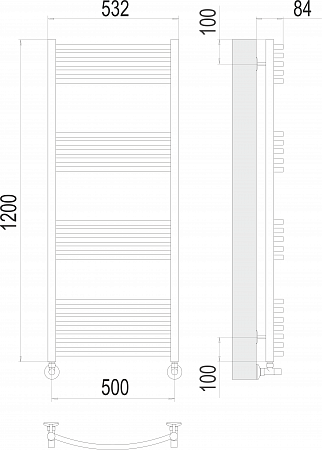 Классик П22 500х1200 Полотенцесушитель  TERMINUS Ульяновск - фото 3