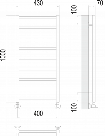 Контур П9 400х1000 Полотенцесушитель  TERMINUS Ульяновск - фото 3