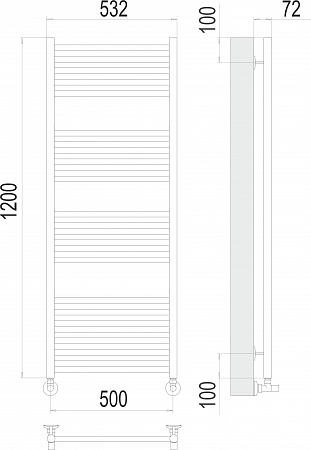 Аврора П22 500х1200 Полотенцесушитель  TERMINUS Ульяновск - фото 3