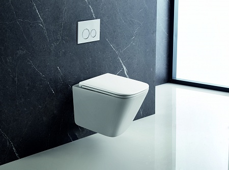 Подвесной унитаз безободковый Terminus Ватикан Monolit 490х340 белый Ульяновск - фото 1