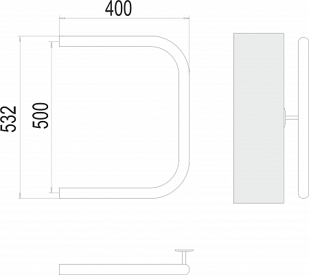 П-обр AISI 32х2 500х400 Полотенцесушитель  TERMINUS Ульяновск - фото 3